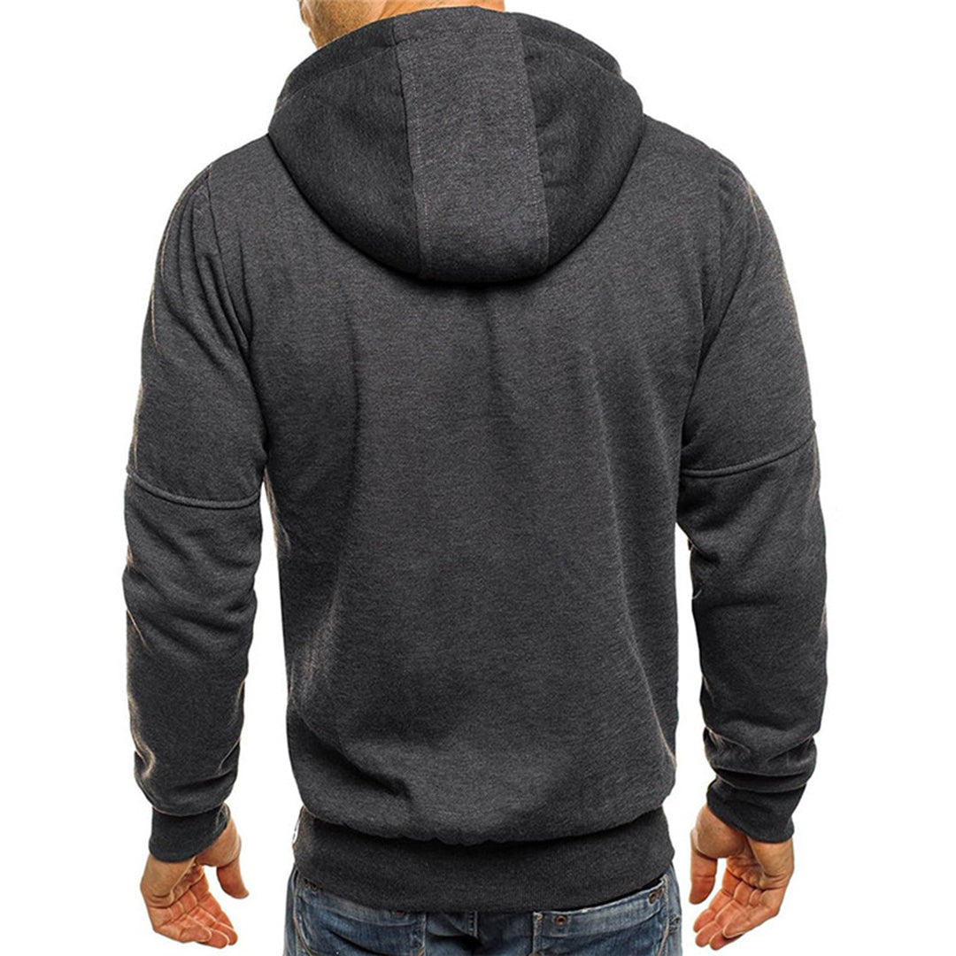 Anselmo | Men's Zip-Up Long Sleeve Drawstring Hoodie