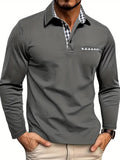 Anthonie | Men's Long Sleeve Button Front Collared Polo Shirt