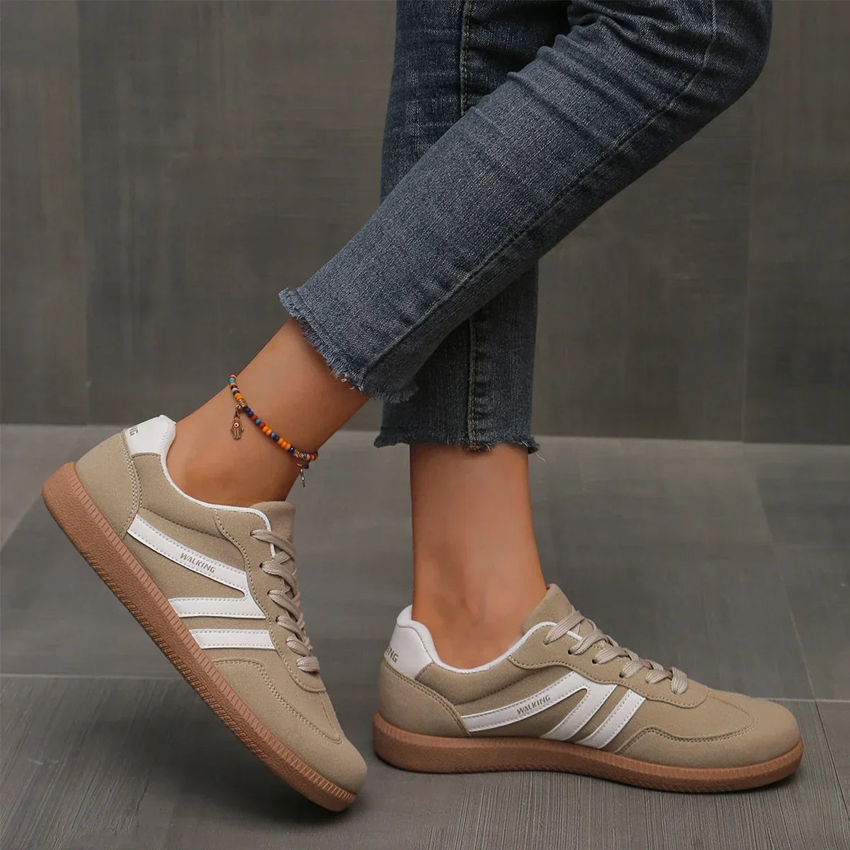 Arabella | Women’s Lace Up Round Toe Sneakers