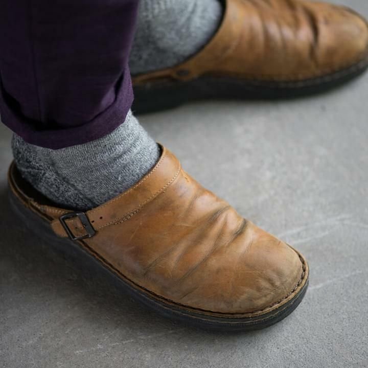 Archibald | Men’s Slip On Round Toe Buckle Strap Clogs