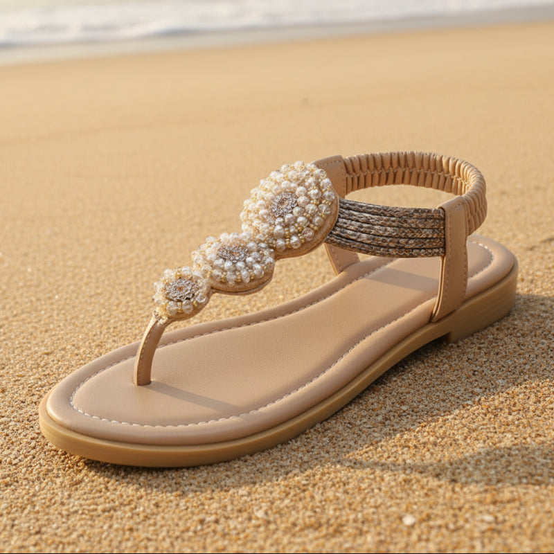 Ariel | Women’s Round Toe Beaded Summer Sandals