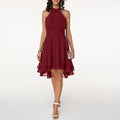Arielle | Women’s Halter Neck Ruffle Hem Party Dress