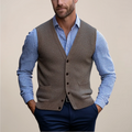 Armand | Men’s V Neck Sleeveless Button Front Vest