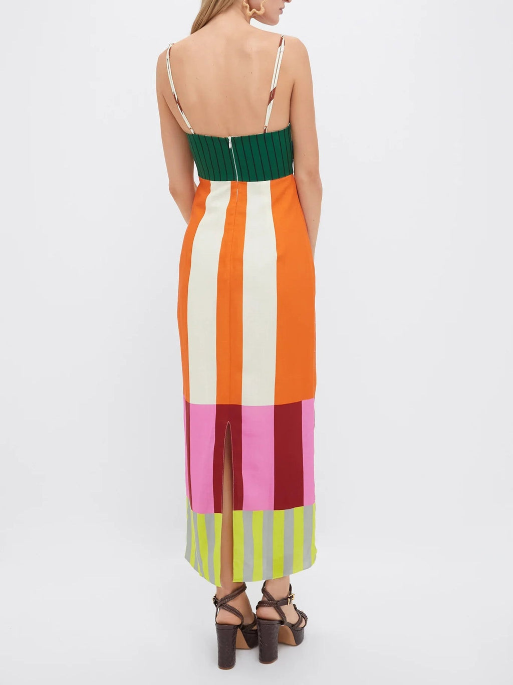 Ashanti | Women’s Sleeveless Vertical Stripe Maxi Dress