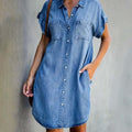 Ashlynn | Women’s Collared Short Sleeve Summer Mini Dress