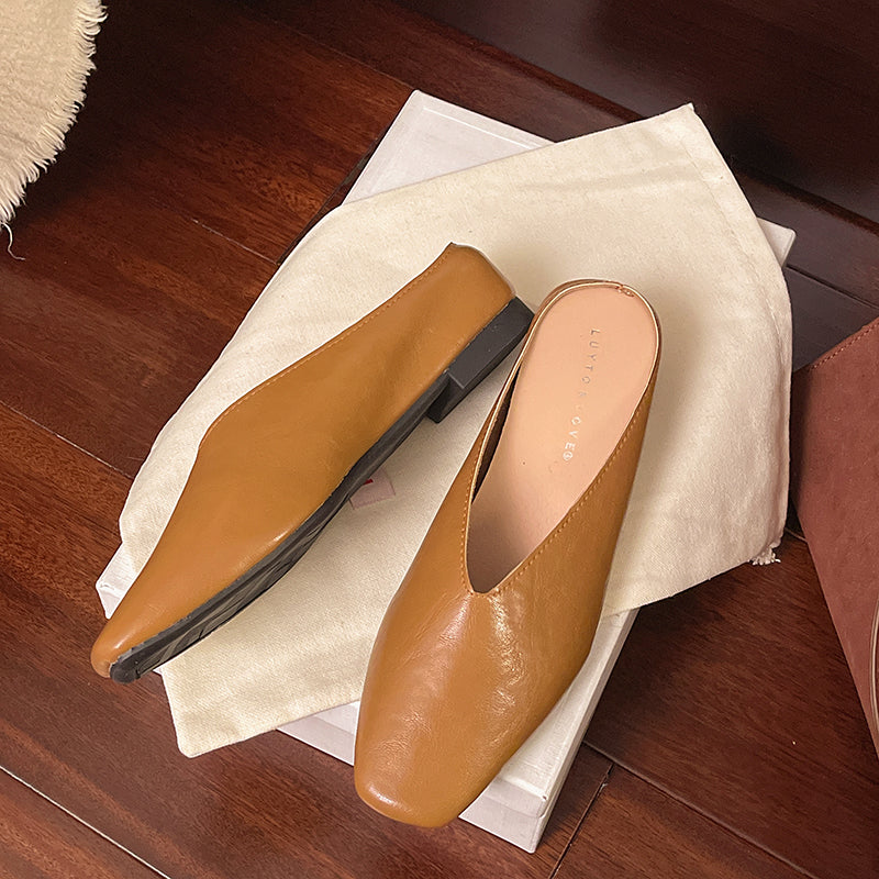 Astra | Women’s Slip On Tapered Toe Flat Mules