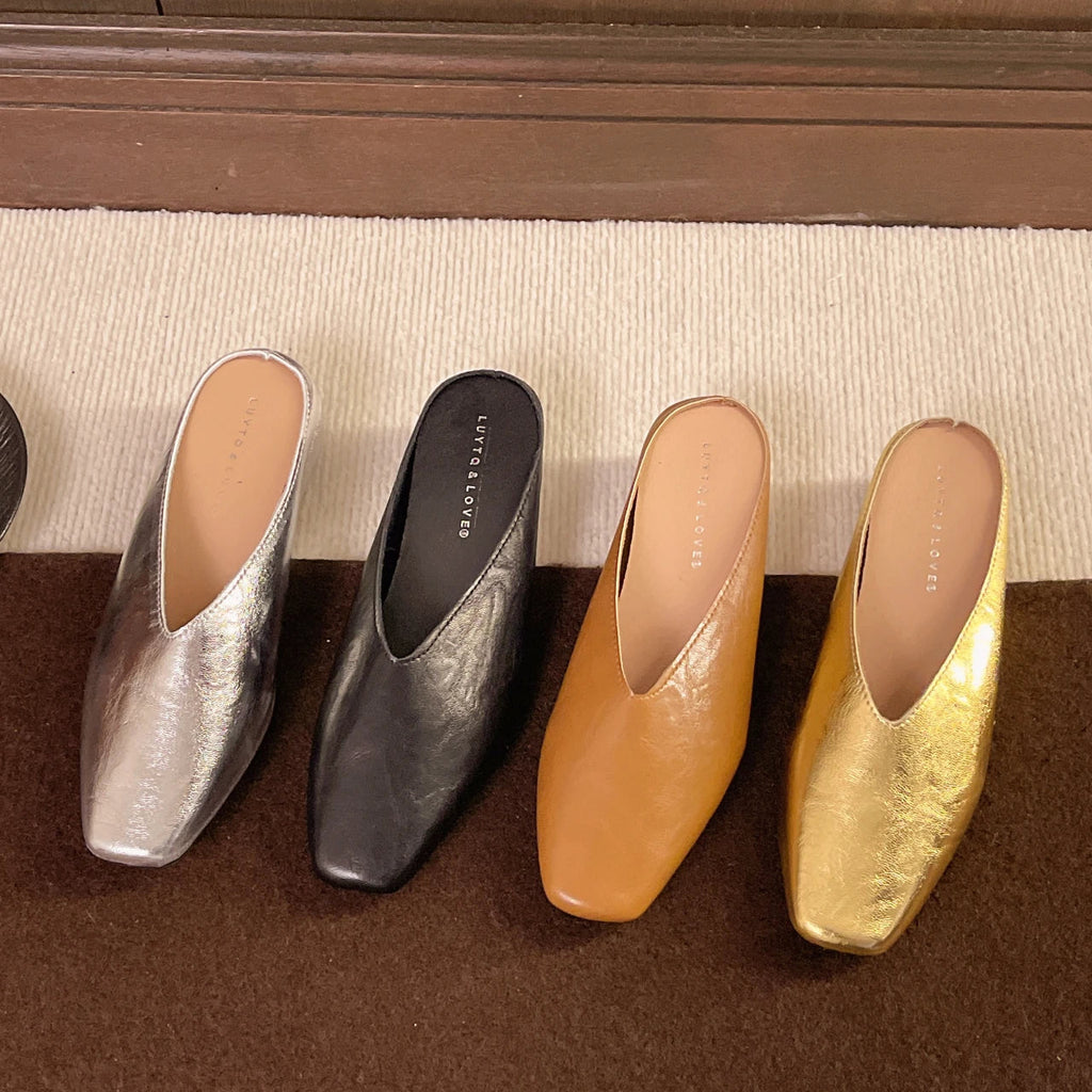 Astra | Women’s Slip On Tapered Toe Flat Mules
