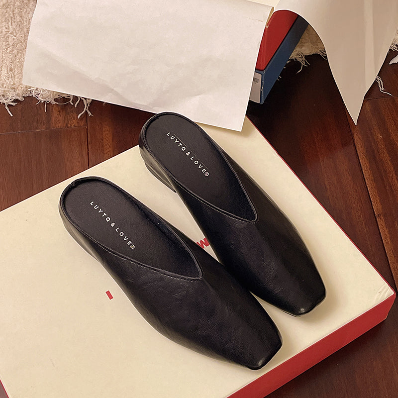 Astra | Women’s Slip On Tapered Toe Flat Mules