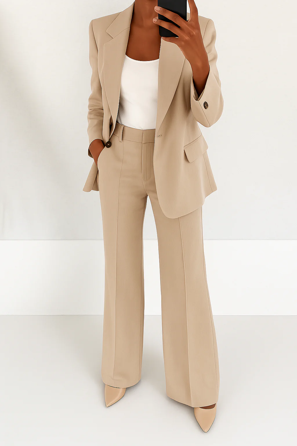 Aurora | Women’s Notch Lapel Long Sleeve Two Piece Matching Suit