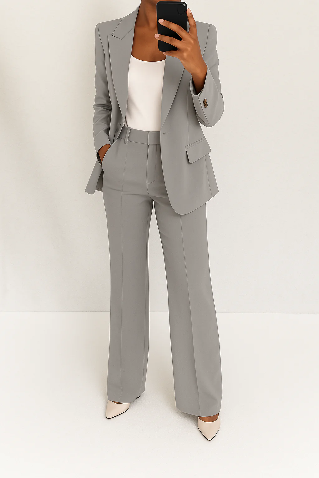 Aurora | Women’s Notch Lapel Long Sleeve Two Piece Matching Suit