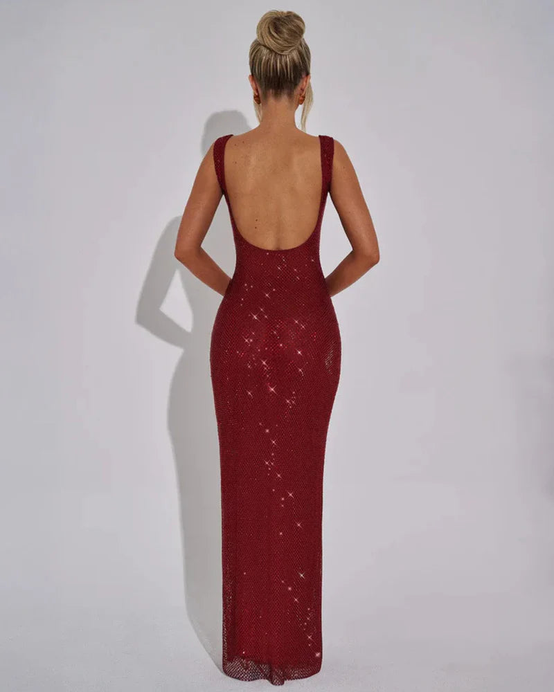 Ava | Women’s Open Back Sleeveless Wedding Guest Dress