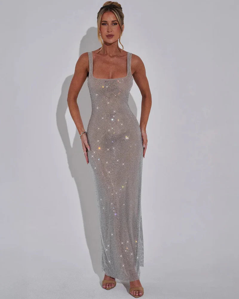 Ava | Women’s Open Back Sleeveless Wedding Guest Dress