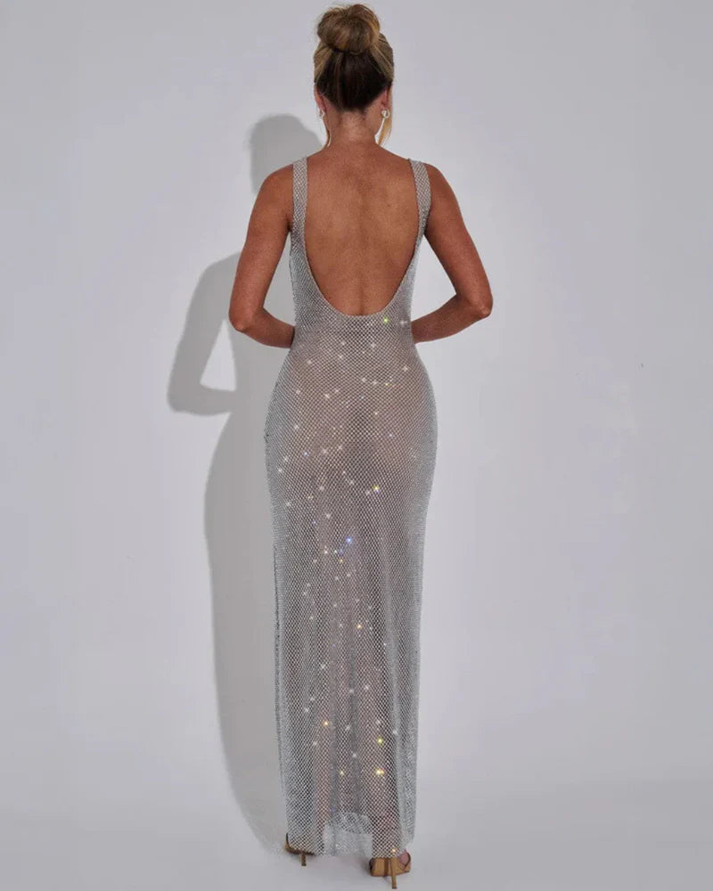 Ava | Women’s Open Back Sleeveless Wedding Guest Dress