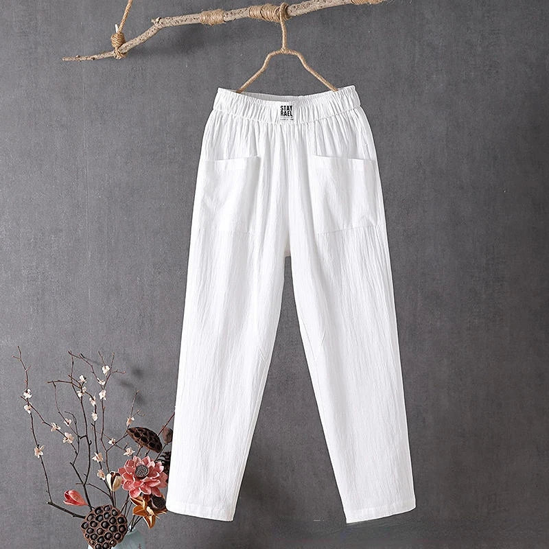 Aylin | Women’s Straight Leg High Rise Summer Trousers