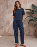 Azaria | Women’s Boat Neck Two Piece Matching Set