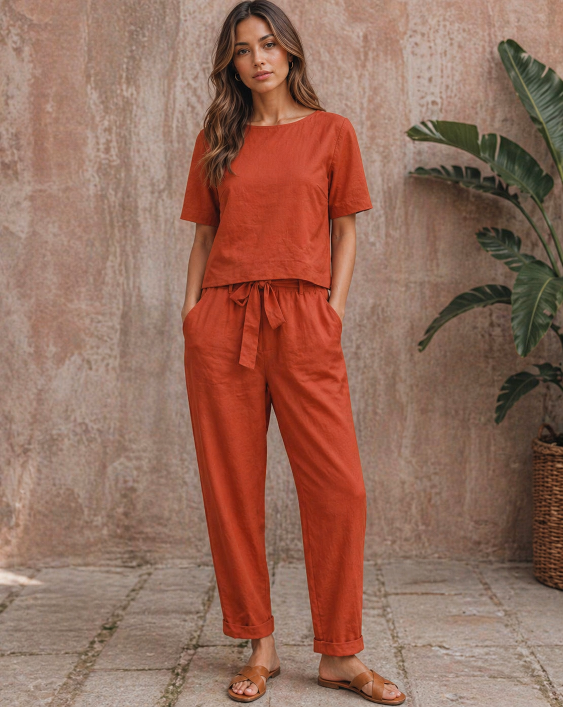 Azaria | Women’s Boat Neck Two Piece Matching Set