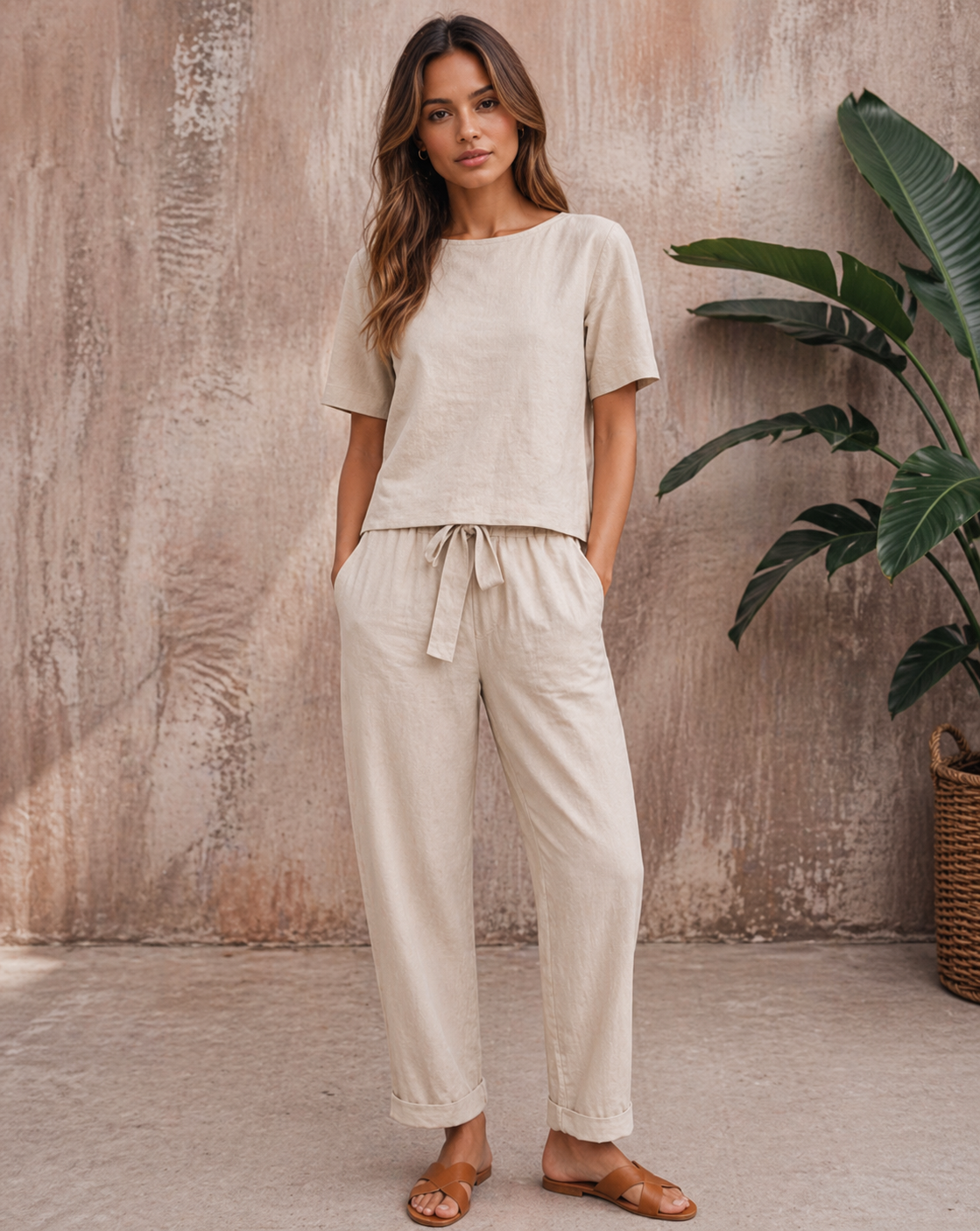 Azaria | Women’s Boat Neck Two Piece Matching Set