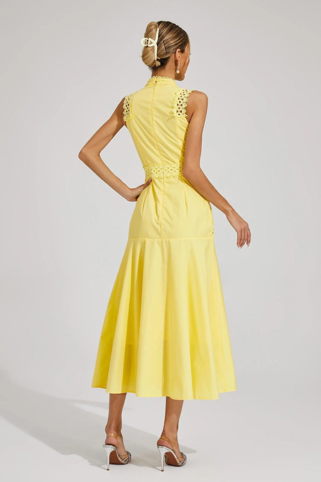 Barbara | Women’s High Neck Sleeveless Wedding Guest Dress