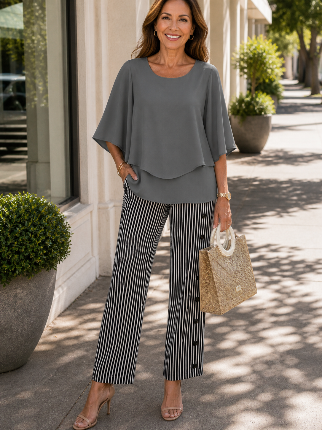 Bertha | Women’s Elbow Sleeve Two Piece Matching Suit