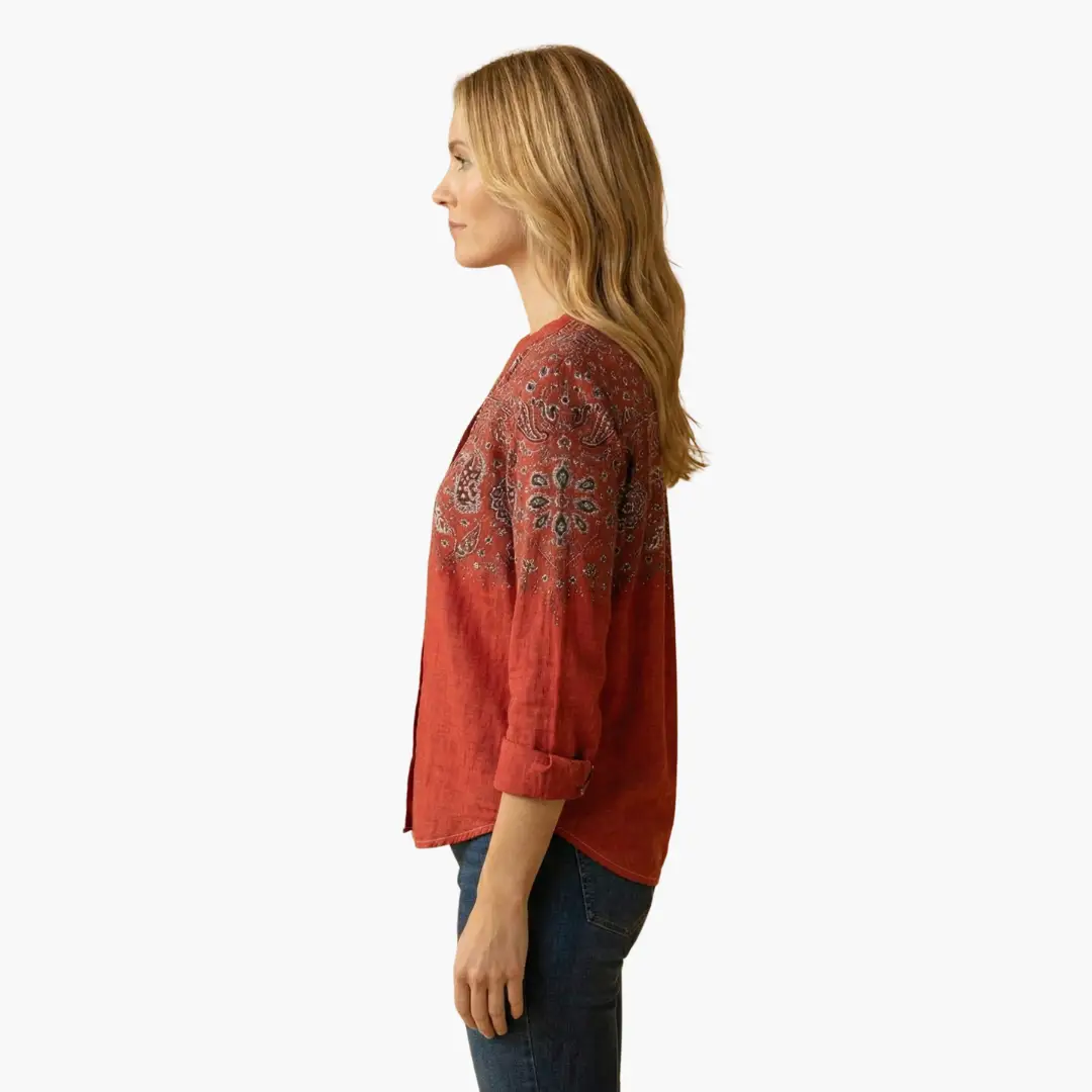 Betsy | Women’s Long Sleeve Button Down Floral Shirt