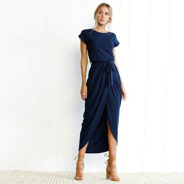 navy blue long dress casual Blythe If you are not GIADA LEOPARD RUFFLE CURVY International Size:S womens nightwear