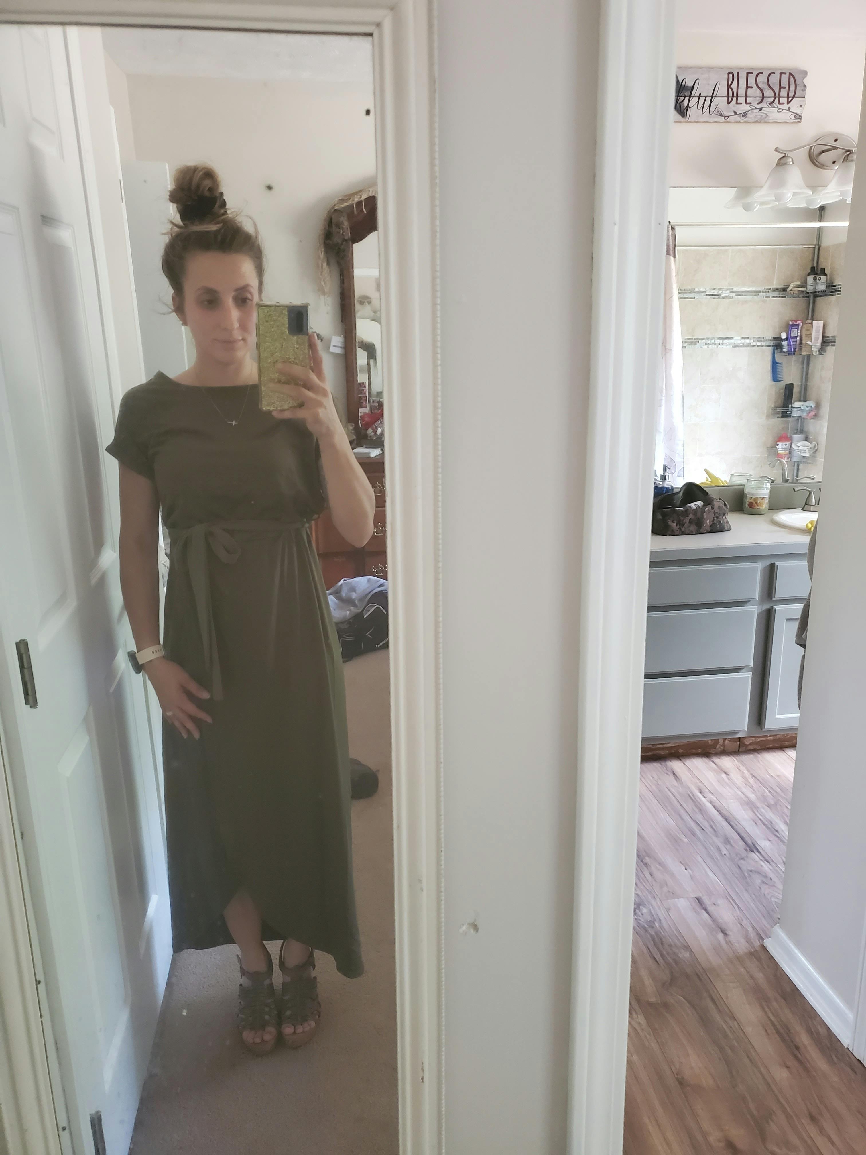 Blythe | Women’s Cap Sleeve Waist Tie Maxi Dress