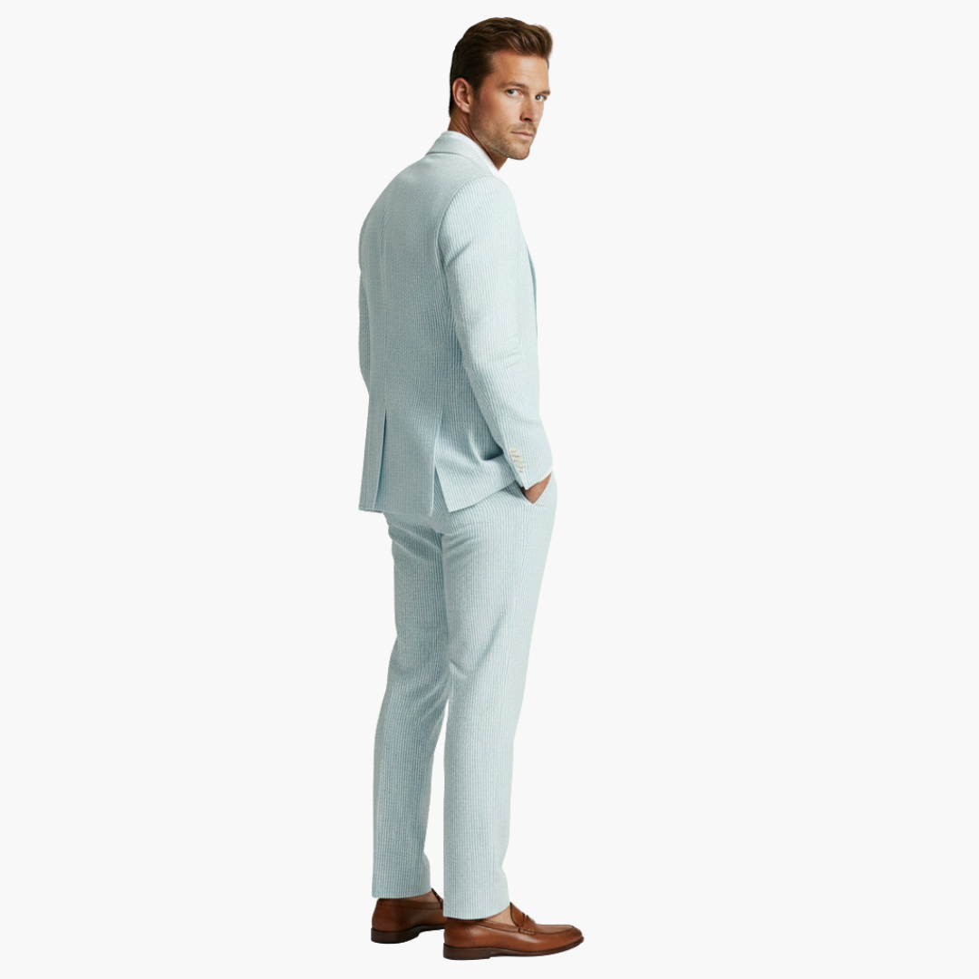 Bobby | Men’s Vertical Stripe Two Piece Wedding Guest Suit