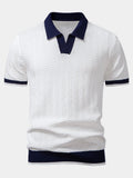 Bradley | Men's Textured Short Sleeve Slim Fit Polo Shirt