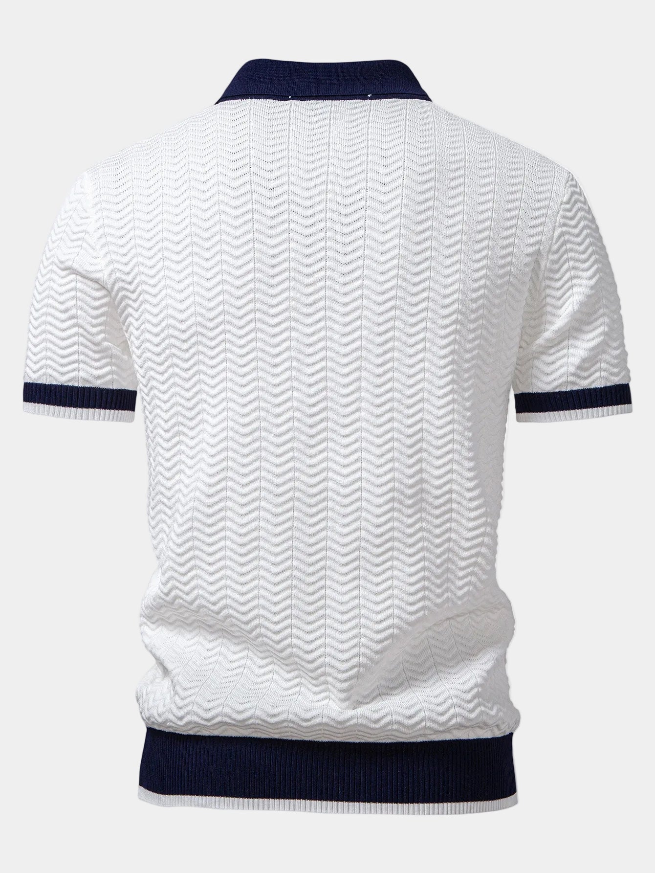Bradley | Men's Textured Short Sleeve Slim Fit Polo Shirt