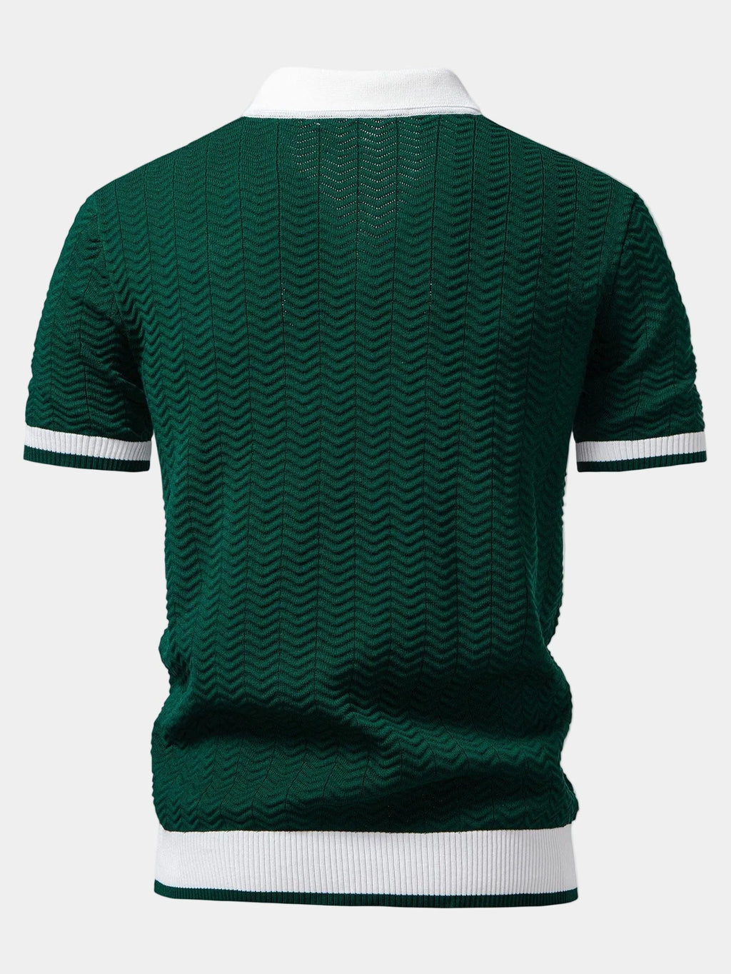 Bradley | Men's Textured Short Sleeve Slim Fit Polo Shirt