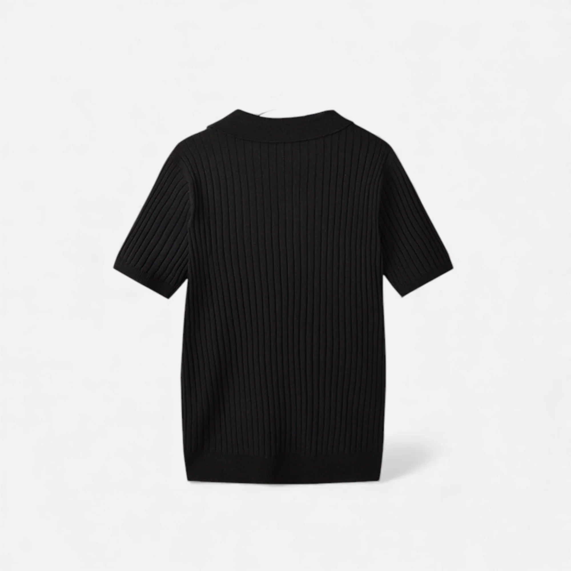Branden | Men’s Textured Ribbed Short Sleeve Polo Shirt