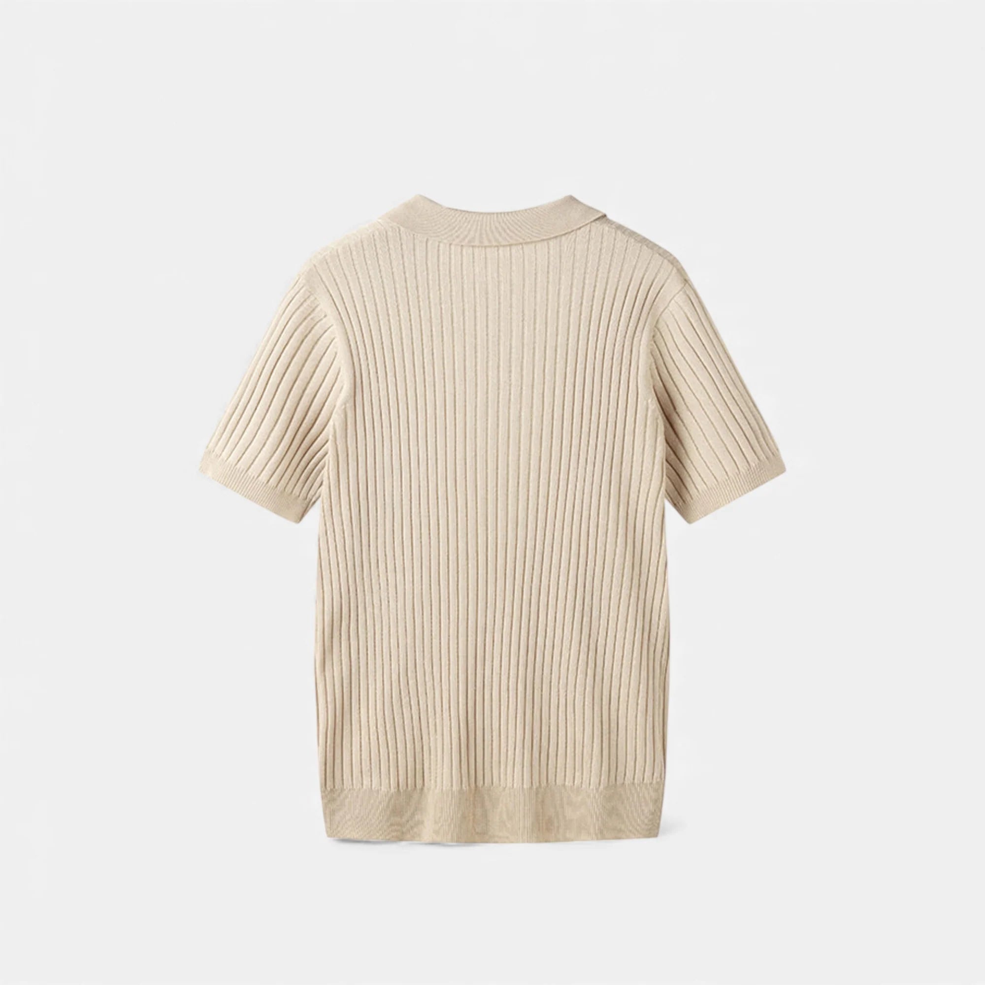 Branden | Men’s Textured Ribbed Short Sleeve Polo Shirt