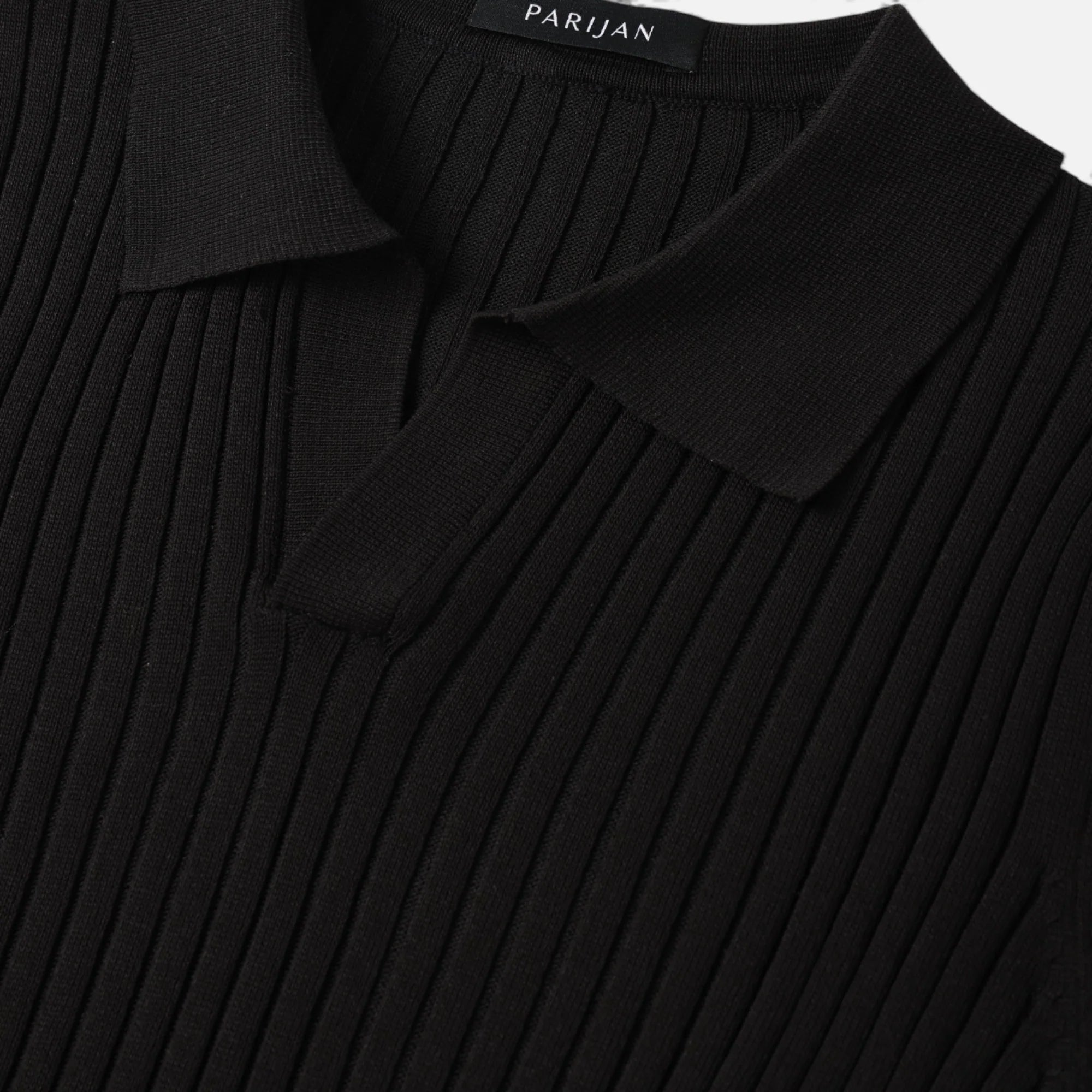 Branden | Men’s Textured Ribbed Short Sleeve Polo Shirt