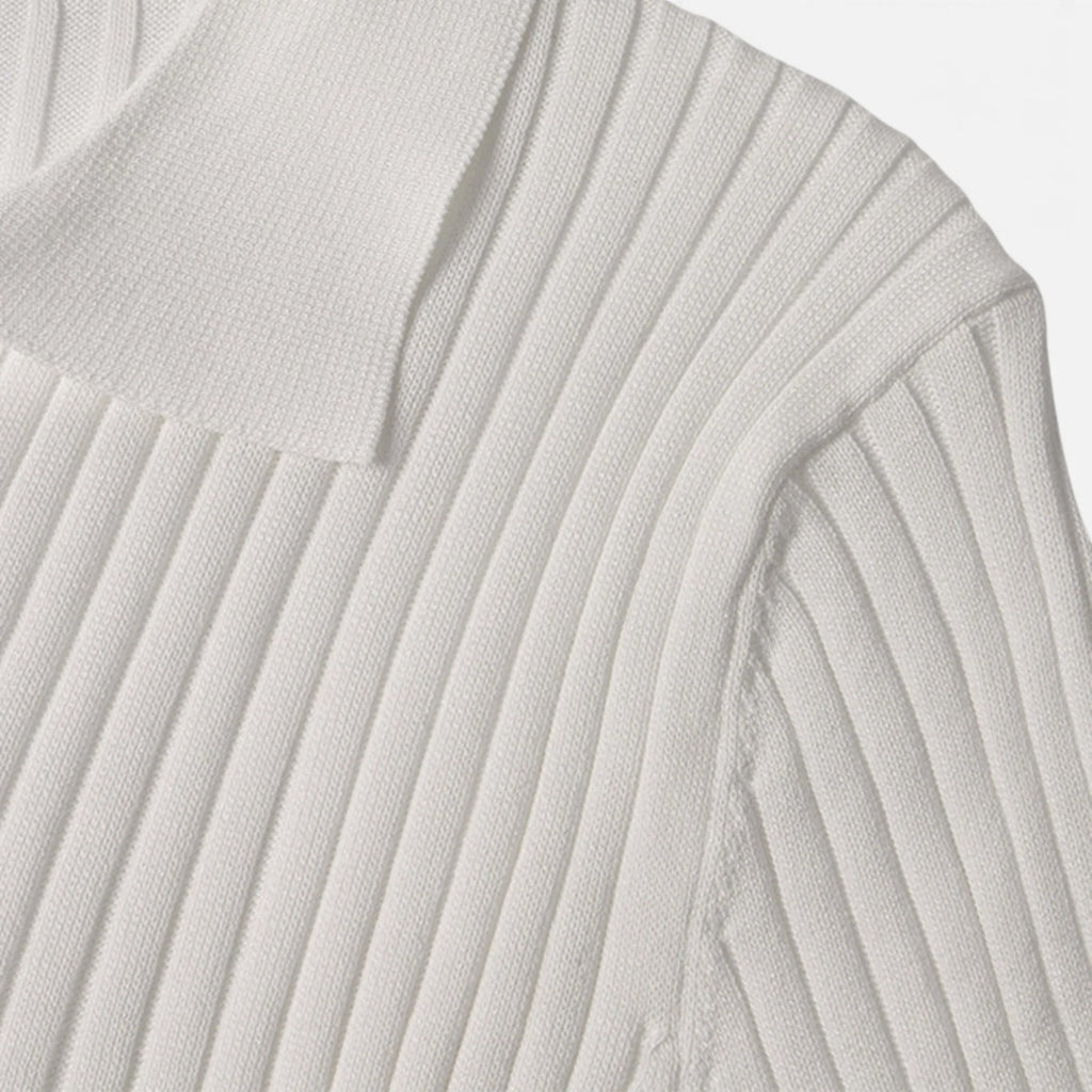 Branden | Men’s Textured Ribbed Short Sleeve Polo Shirt