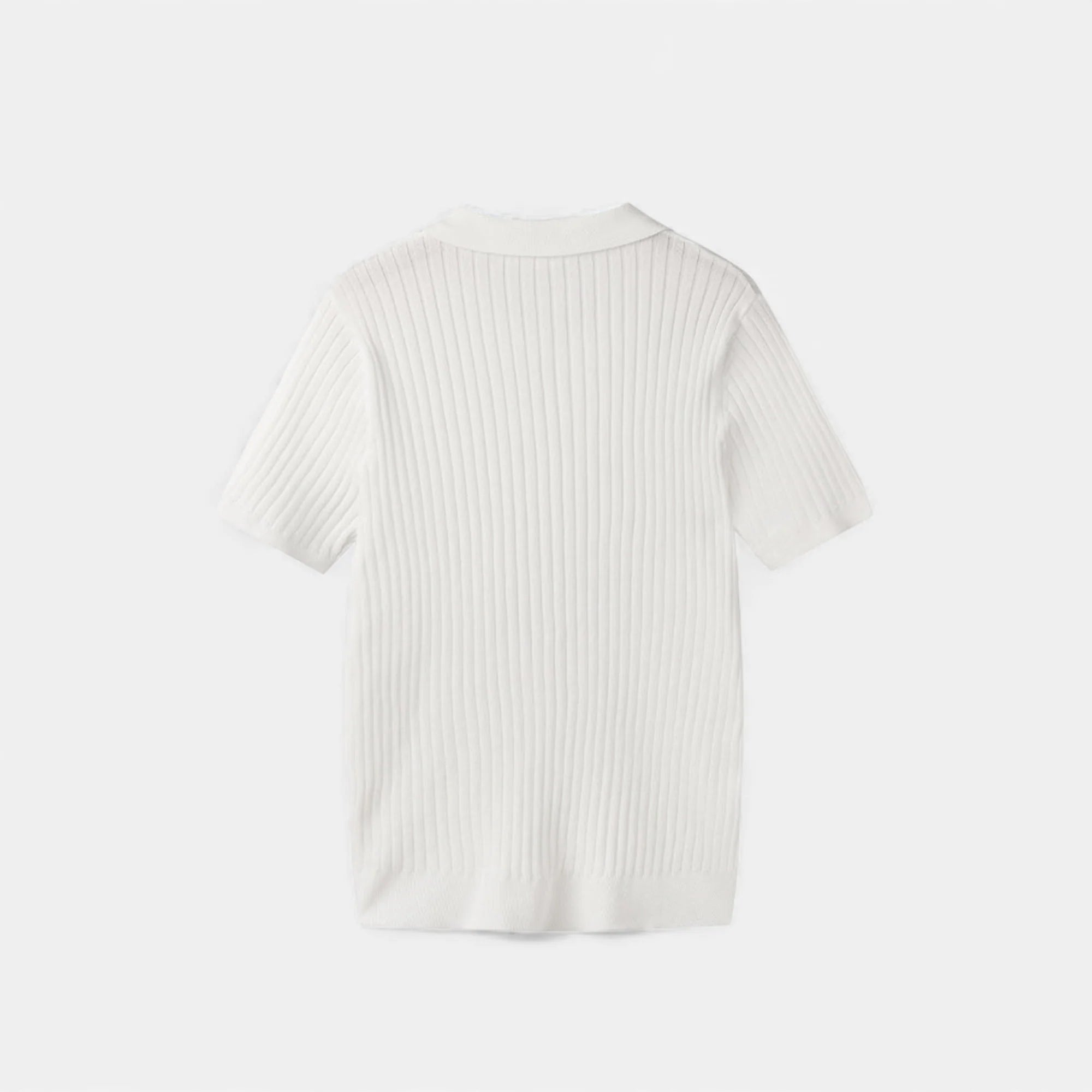 Branden | Men’s Textured Ribbed Short Sleeve Polo Shirt