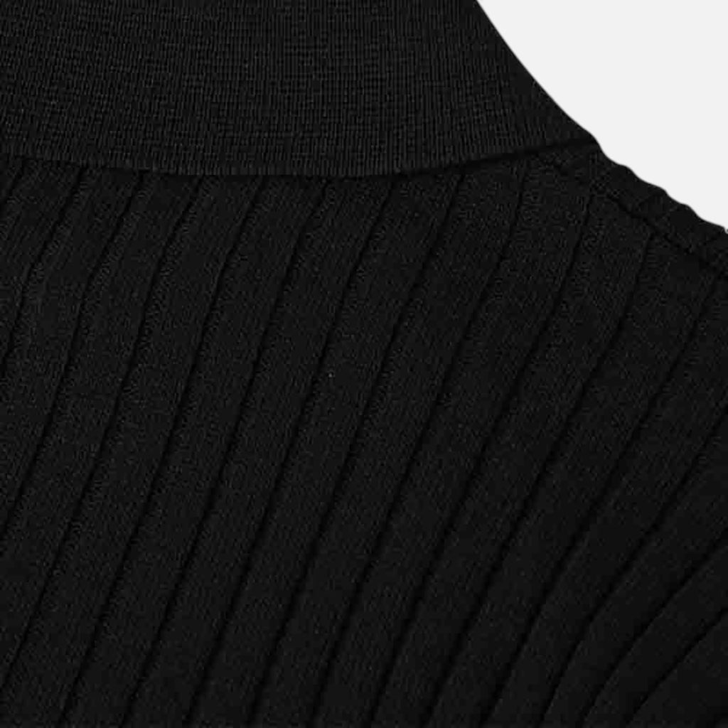 Branden | Men’s Textured Ribbed Short Sleeve Polo Shirt