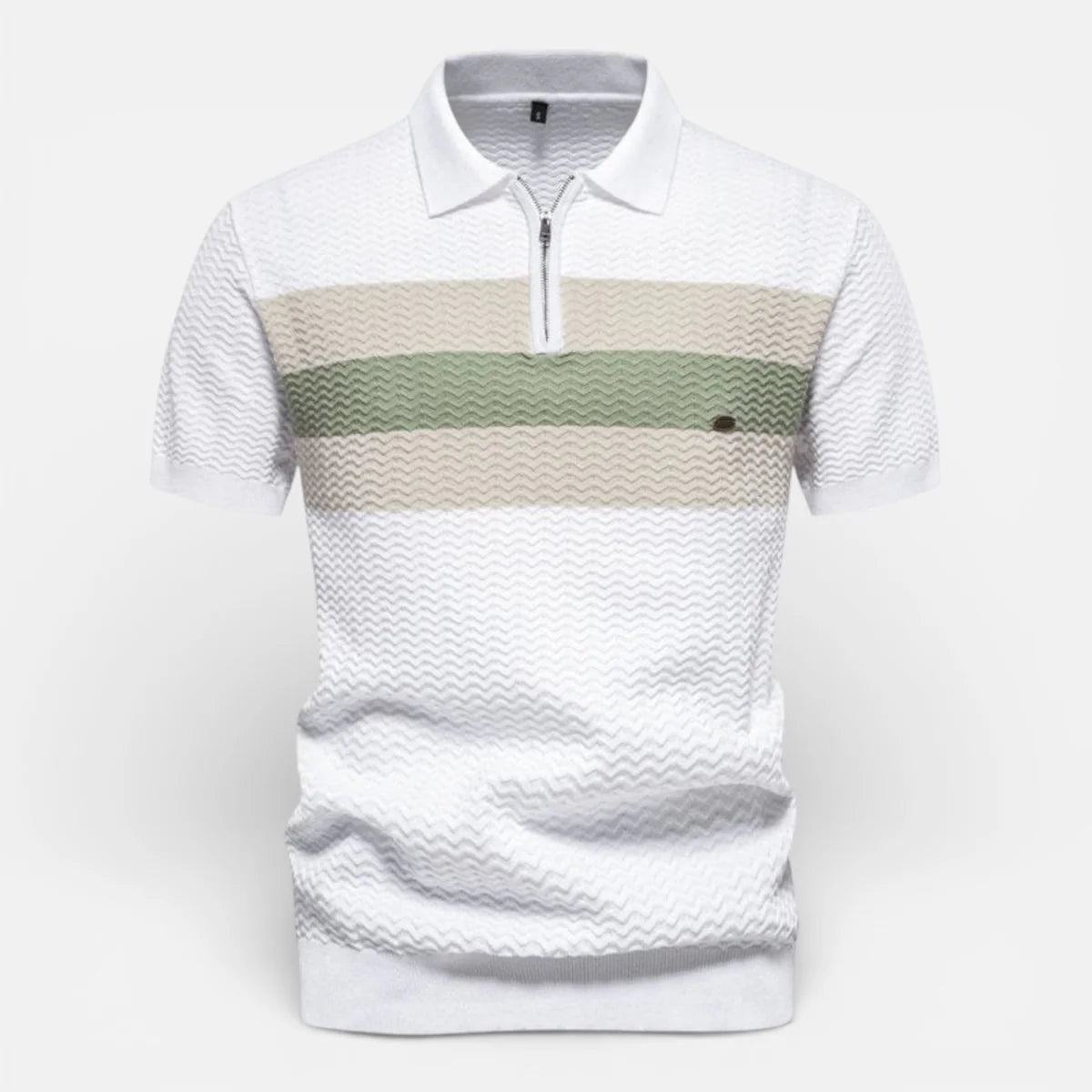 Brandon | Men’s Chevron Stripe Collared Polo Shirt