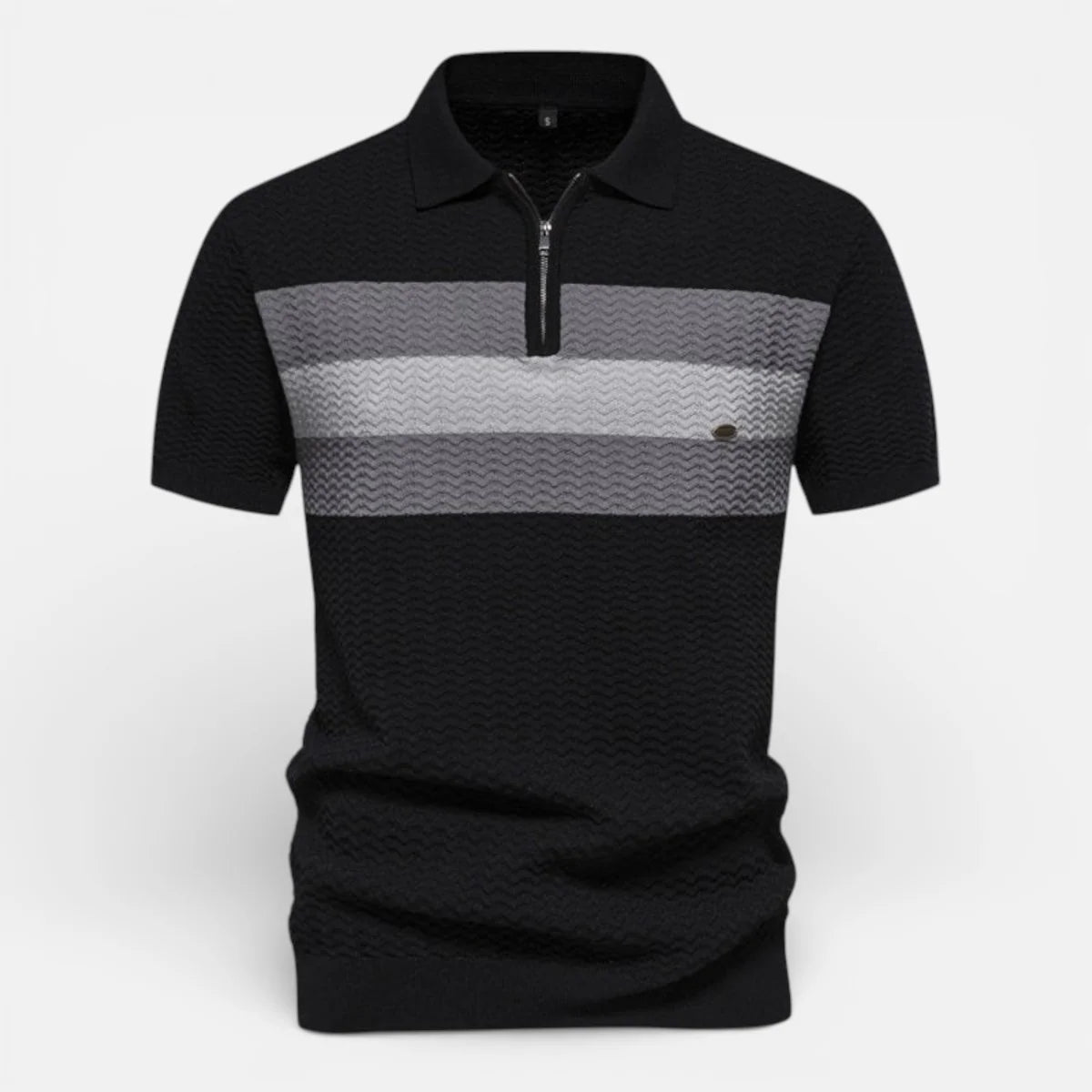 Brandon | Men’s Chevron Stripe Collared Polo Shirt