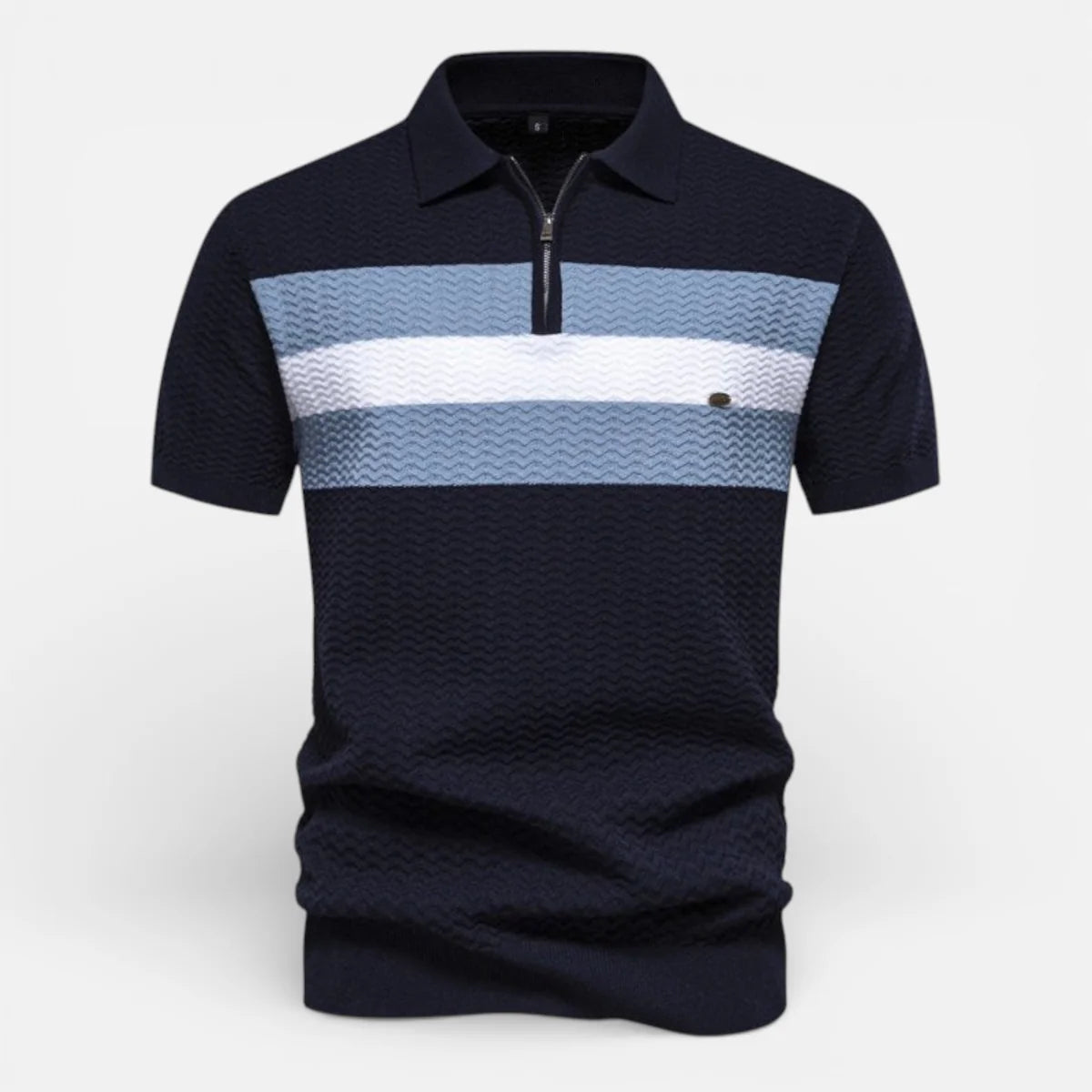 Brandon | Men’s Chevron Stripe Collared Polo Shirt