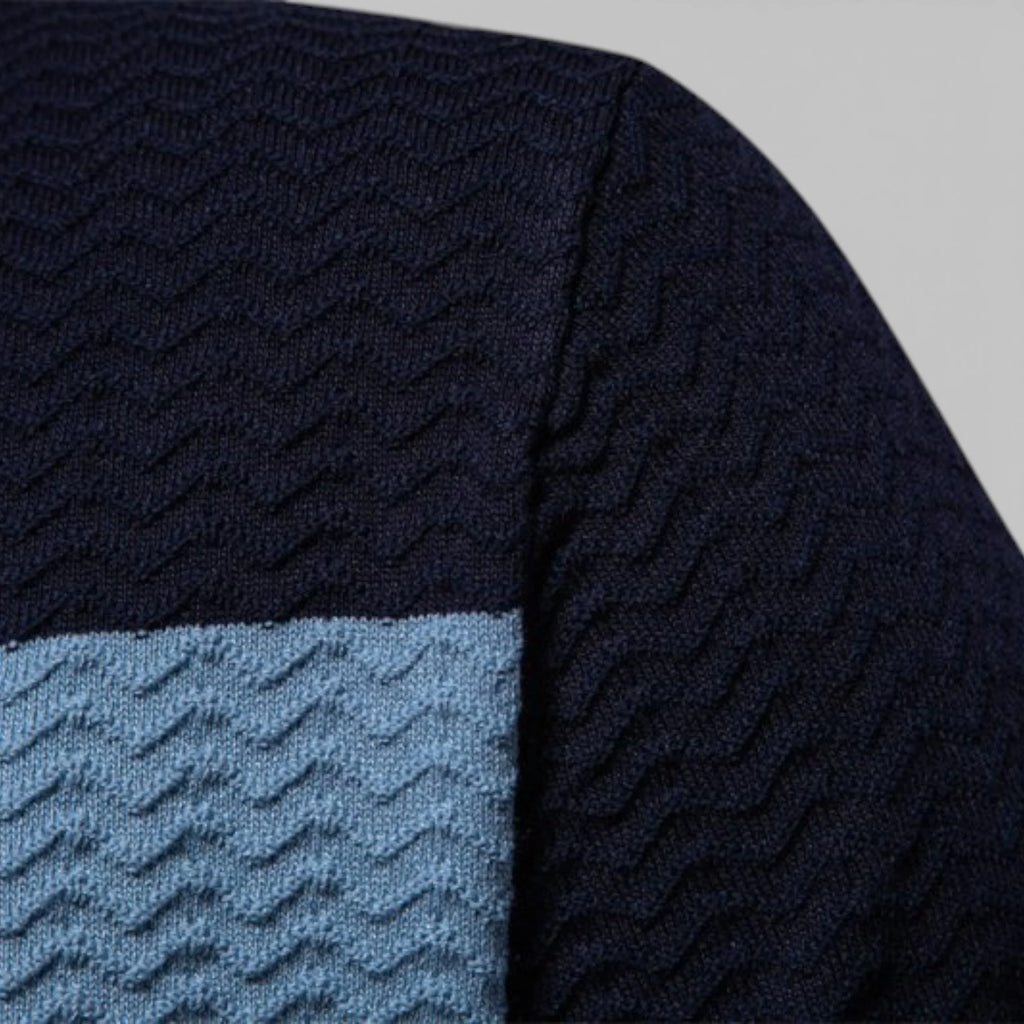 Brandon | Men’s Chevron Stripe Collared Polo Shirt