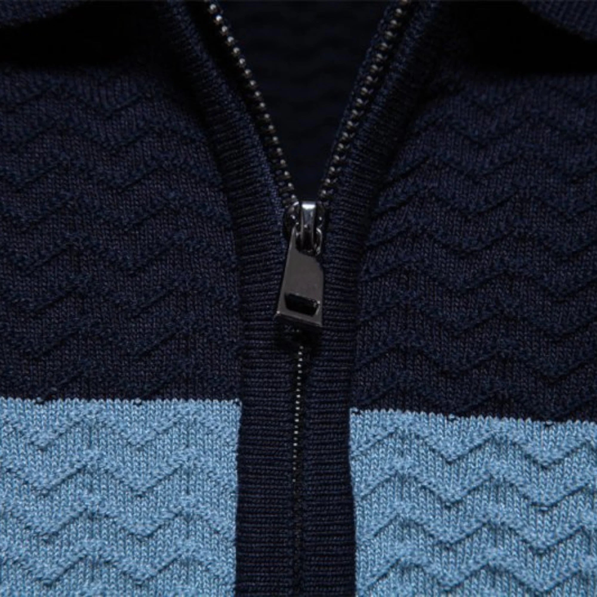 Brandon | Men’s Chevron Stripe Collared Polo Shirt