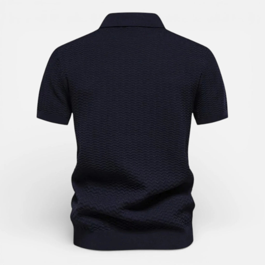 Brandon | Men’s Chevron Stripe Collared Polo Shirt