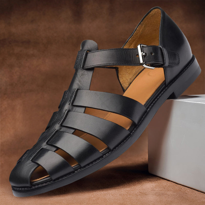 Brantley | Men’s Buckle Strap Round Toe Sandals