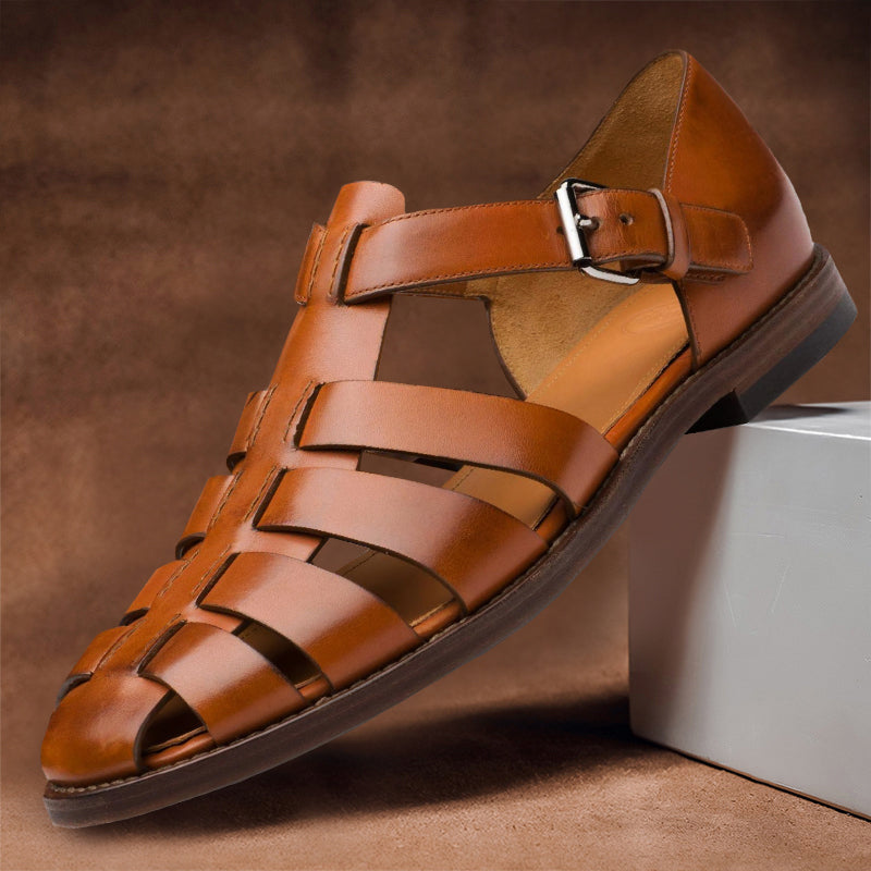 Brantley | Men’s Buckle Strap Round Toe Sandals