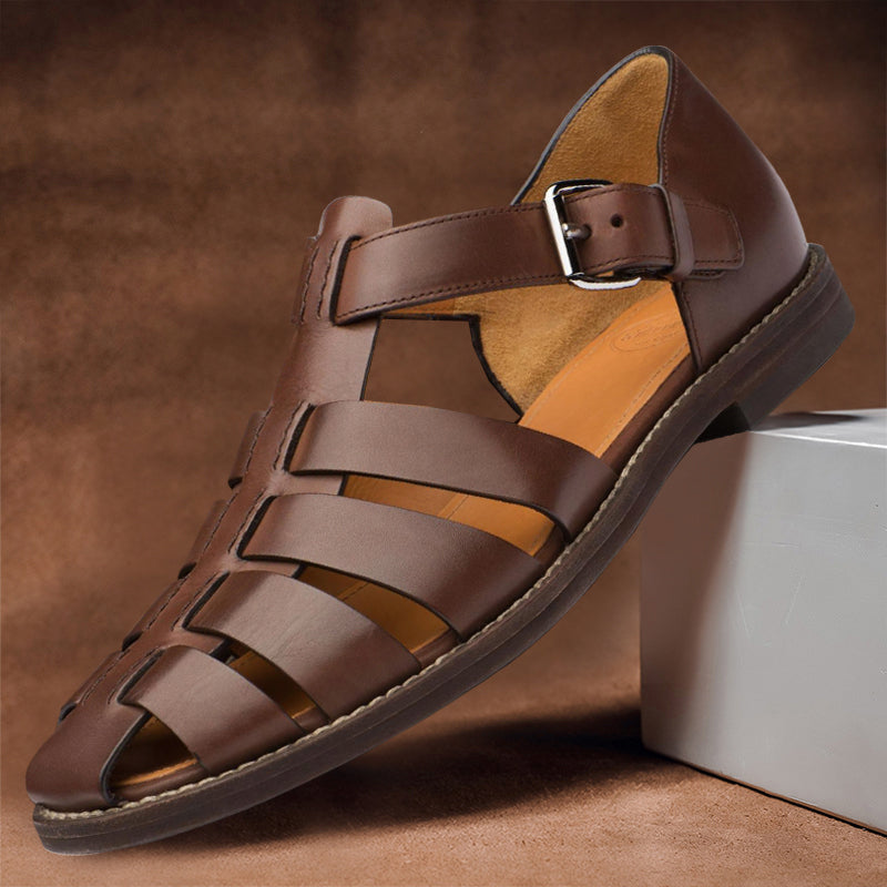 Brantley | Men’s Buckle Strap Round Toe Sandals