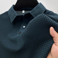 Brayden | Men’s Textured Waffle-Knit Polo Shirt