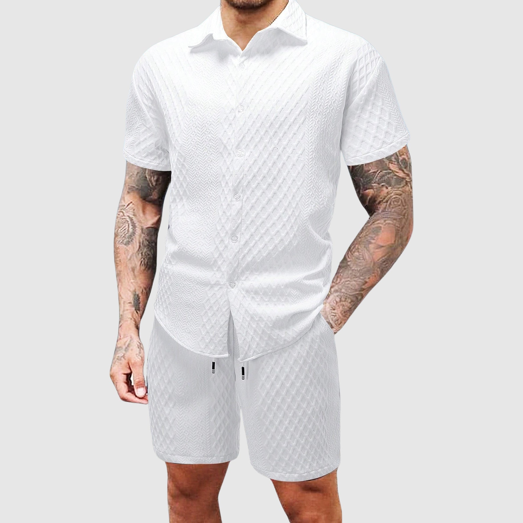 Brennan | Men’s Short Sleeve Summer Two Piece Matching Set