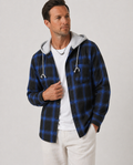 Brent | Men’s Plaid Long Sleeve Hooded Pocket Shirt