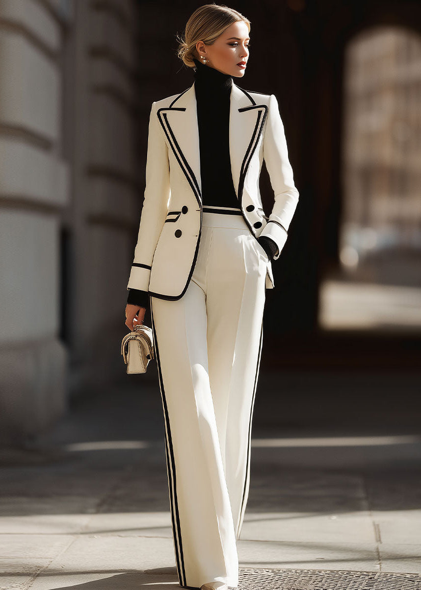 Briana | Women’s Double Breasted Wide Leg Suit Set