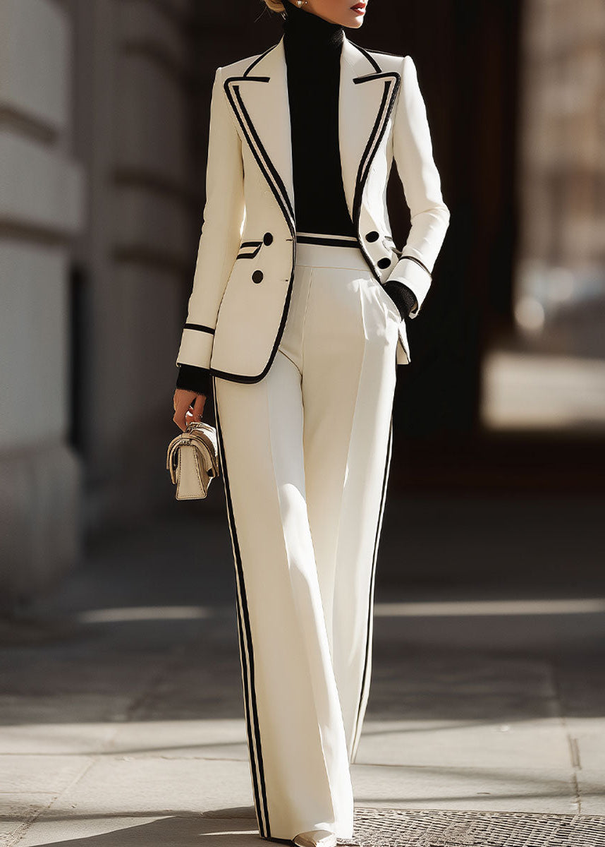 Briana | Women’s Double Breasted Wide Leg Suit Set